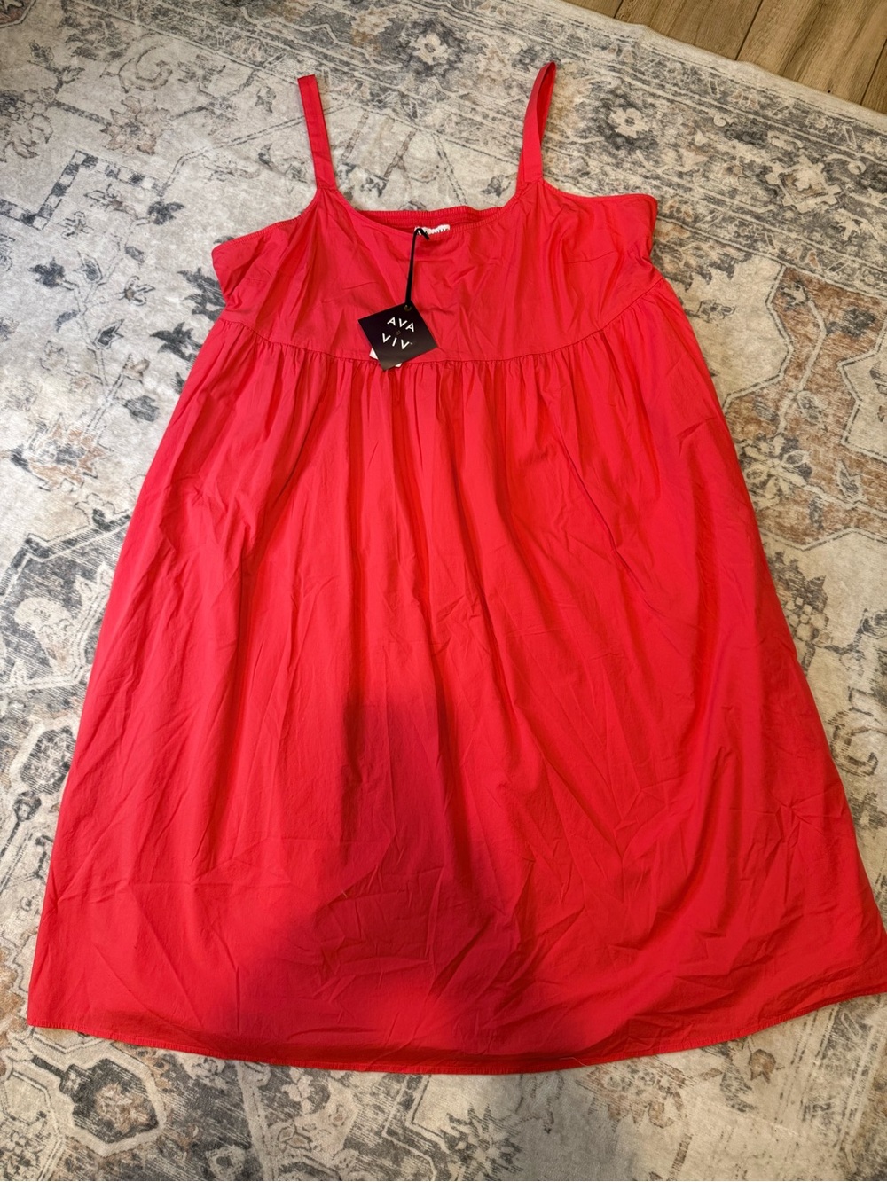 Ava & Viv Bright Coral Casual Dress
